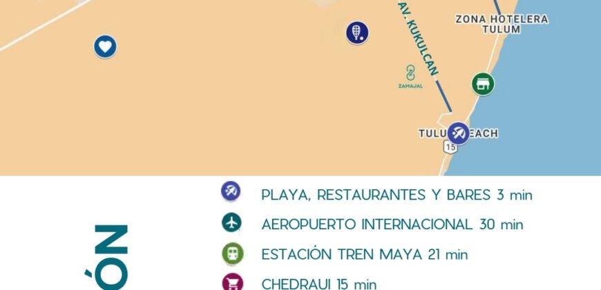 Departamento AJAL en Tulum, Quintana Roo Región 8