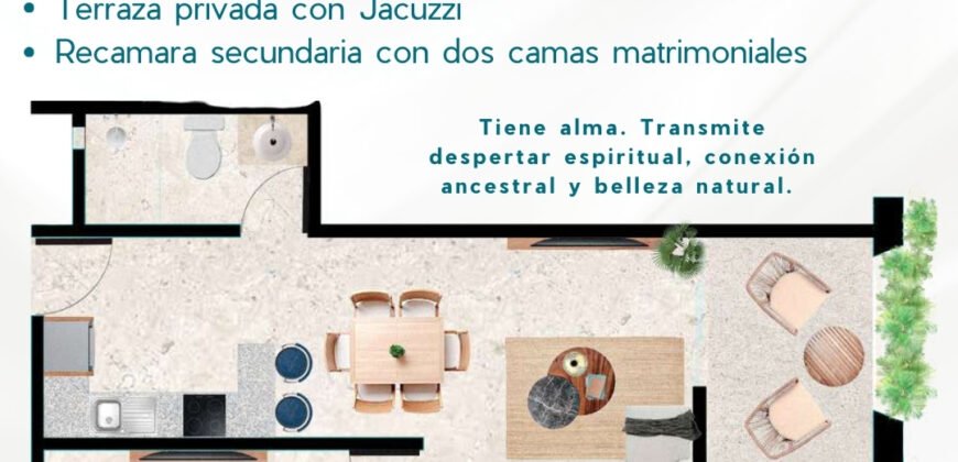 Departamento ITZAMA, Tulum Región 8 Q. Roo